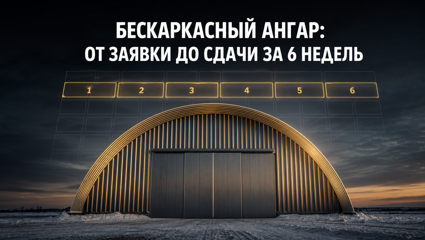 Бескаркасный ангар: полный гид от заявки до сдачи за 6 недель